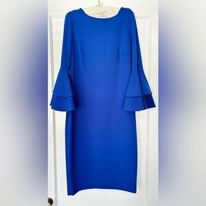 Bright blue Calvin Klein sheath dress size 6